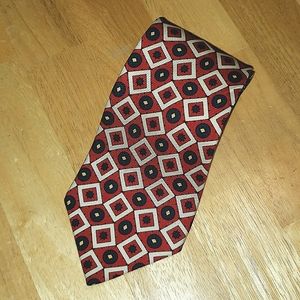 !!3 FOR $25 -- TOMMY HILFIGER tie red & blue with lion crest